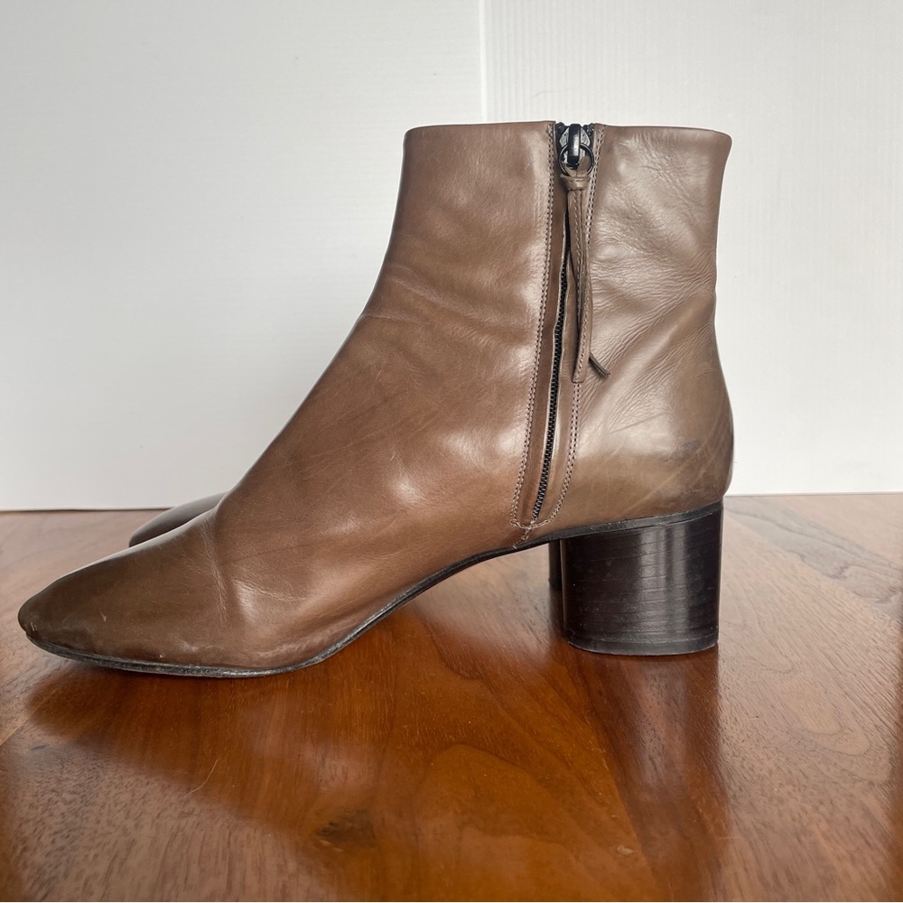 ISABEL MARANT zip booties leather ombré taupe size 39 - Picture 7 of 8